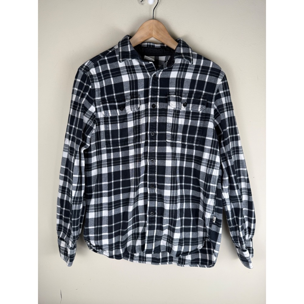 The North Face Men's Arroyo Flannel Shirt Black and White Plaid Size Medium